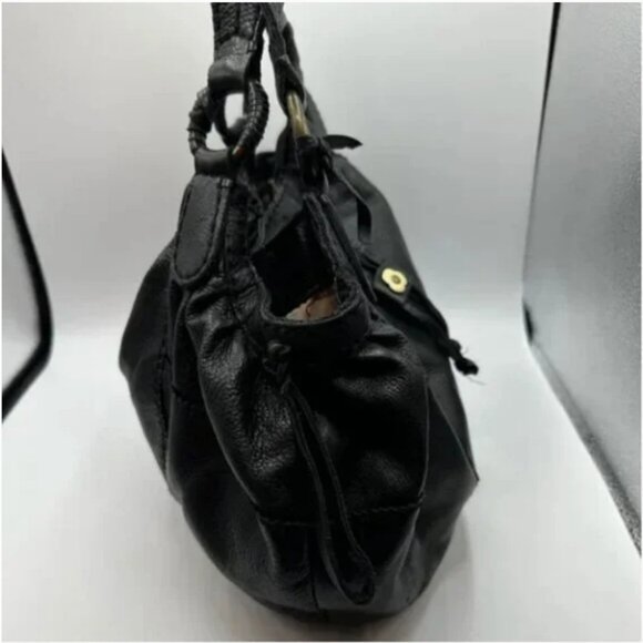 Lucky Brand Boho Soft Leather Black Hobo Shoulder Bag - Picture 4 of 13
